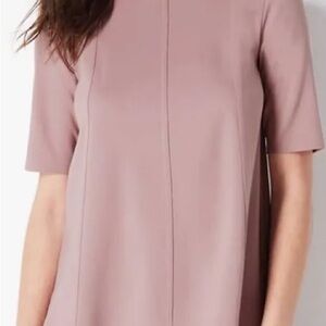 J. Jill Double Face Jersey A-line Tunic Top in Dusty Pink